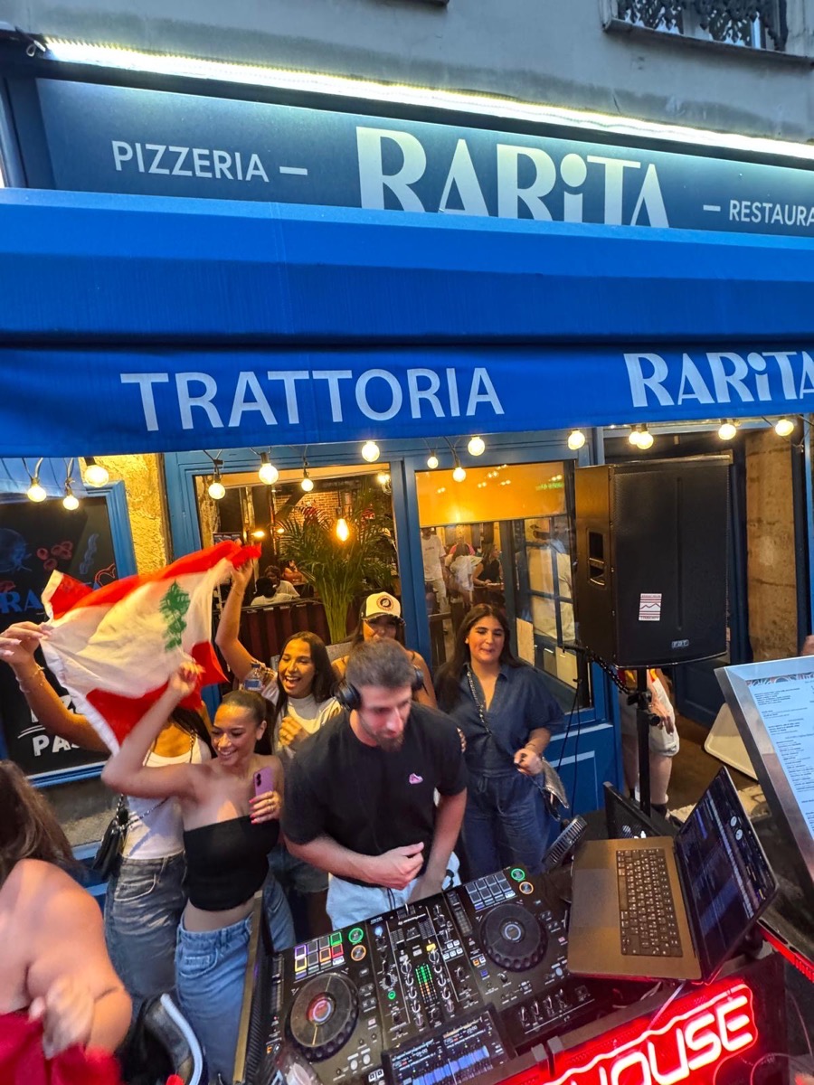 DJ Jackz playing a street set outside Rarita
